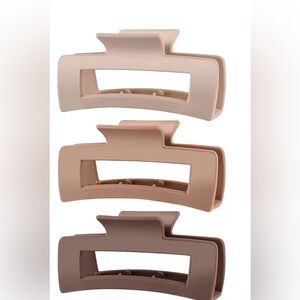Set of 3 Neutral Hair Claw Clips